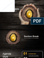 Small Nest Golden Egg PowerPoint Templates