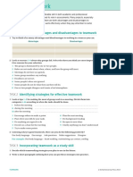 Identifying Advantages and Disadvantages To Teamwork: Task 1