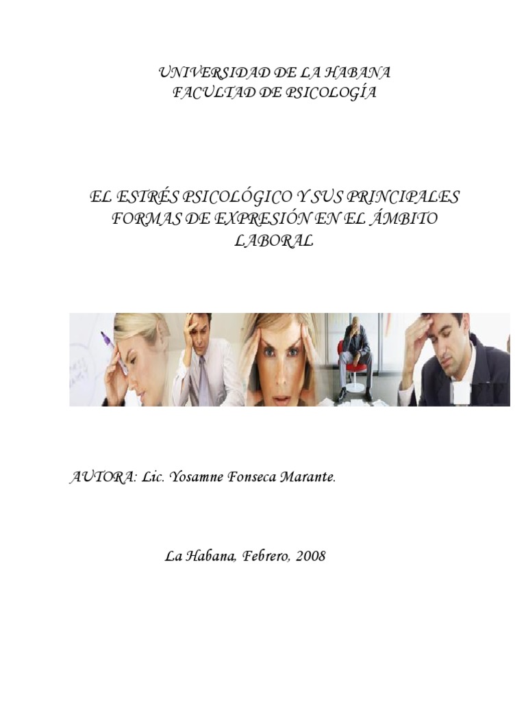 El Estres Psicologico | PDF | Estrés (biología) | Las emociones