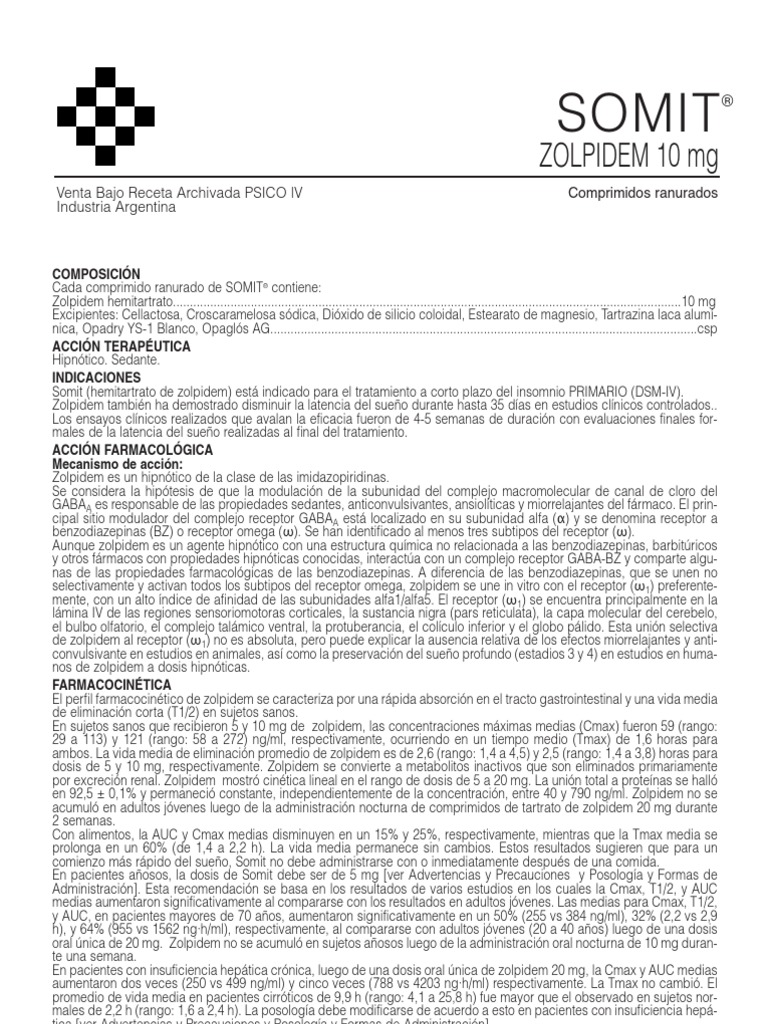 Precio De Zolpidem Somit