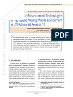 Performance Enhancement Technologies in High-Speed Moving Mobile Environment in LTE-Advanced Release 14