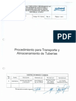 Procedimiento para Transporte y Almacenamiento de Tuberías