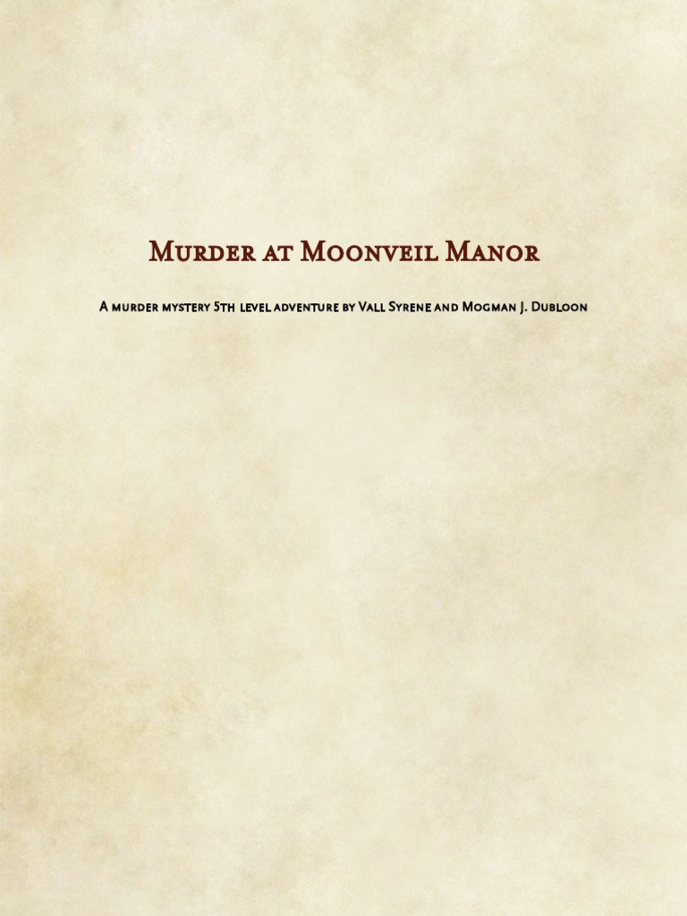 Murder at Moonveil Manor | PDF
