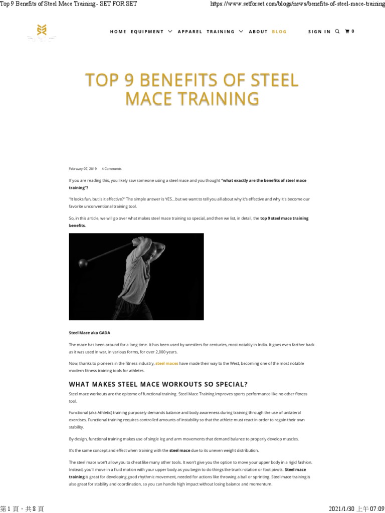 Top 9 Benefits of Steel Mace Training SET For SET PDF Shoulder