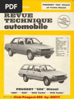 Revue Technique Peugeot 505 Diesel GRD, SRD, SRD Turbo y GTD Turbo by DHHV