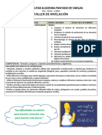 2° - Taller de Nivelacion - Matemáticas-2021