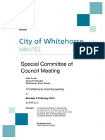 Special Committee Meeting Minutes 8 February 2016