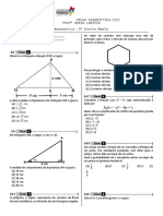 Prova diagnóstica de matemática do 3o ano do ensino médio