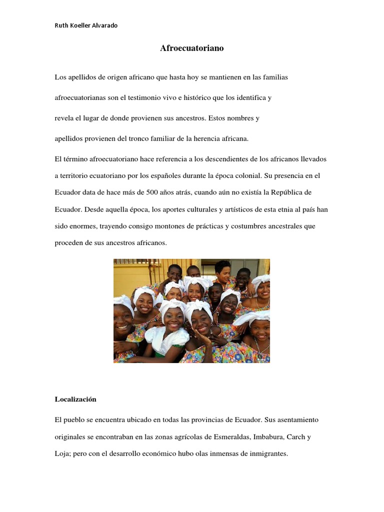 Afroecuatorianos | PDF | Ecuador | Religión y creencia