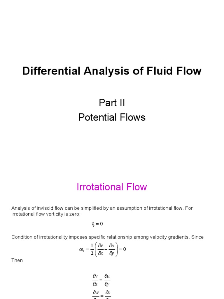 Irrotational Flow and Potential Analysis | PDF | Vortices | Fluid Dynamics