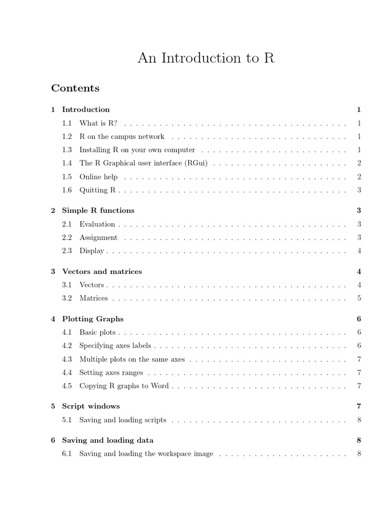Intro To R | PDF | Computer File | Cartesian Coordinate System