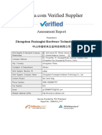 Supplier Assessment Report-Zhongshan Fuxianglai Hardware Technology Co., Ltd.