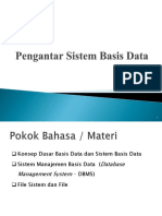 SBD 1 Sistem Basis Data