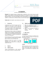 Informe Calorimetría