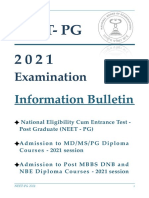 NEET-PG 2021 Exam Information Bulletin