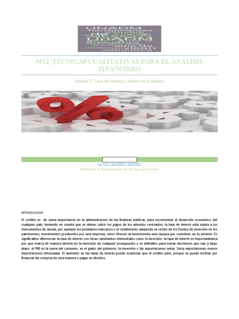Análisis de Tasas de Interés en México y Benin | PDF | Tasas de interés ...