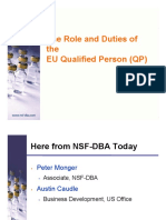 PDA the Role and Duties of the Eu Qualified Person