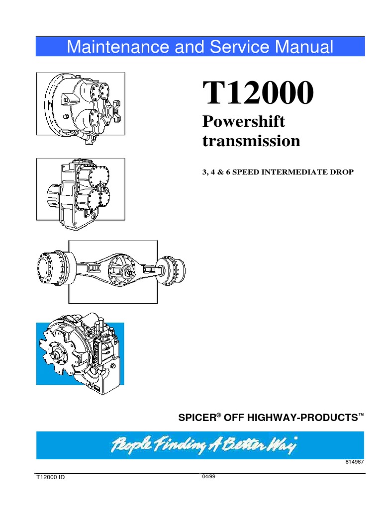 Maintenance and Service Manual: Powershift Transmission | PDF ...