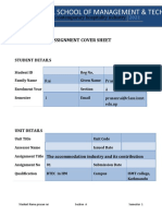 International School of Management & Technology: Assignment Cover Sheet