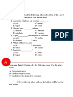 Learning Task 1: Read The Following. Choose The Letter of The Correct