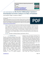 An Assessment on the Factors Influencing Consumers’ Participation in Social Commerce in Time of Pandemic