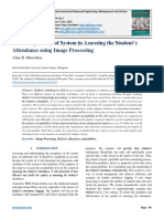 The Acceptability of System in Assessing The Student's Attendance Using Image Processing