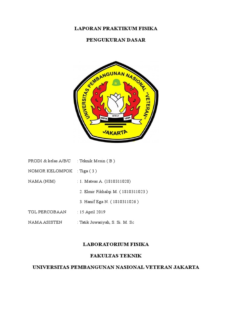 Laporan Praktikum Pengukuran Fisika | PDF | Metode & Bahan Ajar ...