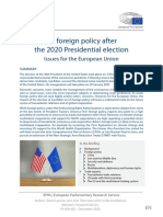 US Foreign Policy After The 2020 Presidential Election: Issues For The European Union