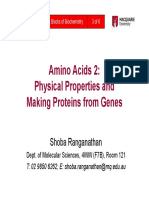 Amino Acids 2: Physical Properties and Making Proteins From Genes