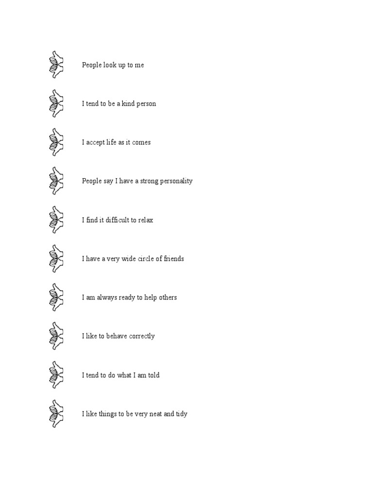 Personality Test Download Free Pdf Human Nature Psychological