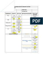 Example of Food Costing