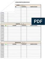 Plantilla Citas Semanales