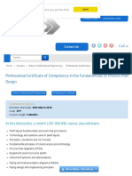 Professional Certificate of Competency in The Fundamentals of Process Plant Layout & Piping Design