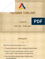 1 - Hafta Yazisma Turleri