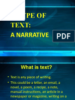 A Type of Text: A Narrative