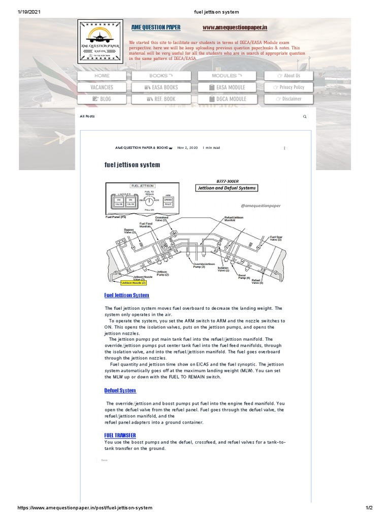 1.fuel Jettison System PDF Vehicles Aircraft