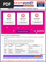 Important Sessions of Indian National Congress PDF