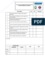 CHECKLIST For Installation of Below Ground Drainage Pipe Work