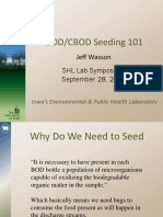 BOD/CBOD Seeding 101: Jeff Wasson SHL Lab Symposium September 28, 2017