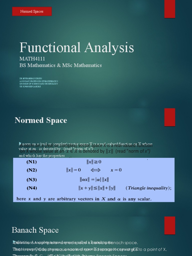 Normed and Banach Spaces Explained | PDF | Foreign Language Studies ...