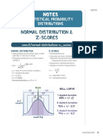 Normal Distribution & Z-Scores: Notes