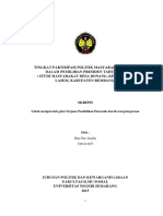 Tingkat Partisipasi Politik Masyarakat Pesisir Dalam Pemilihan Presiden Tahun 2014 (Studi Masyarakat Desa Bonang, Kecamatan Lasem, Kabupaten Rembang)