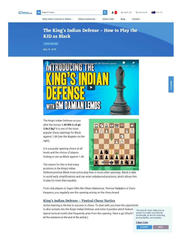 WWW Ichess Net Blog Kings Indian Defense Chess Opening | PDF | Chess ...