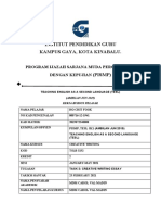 Institut Pendidikan Guru Kampus Gaya, Kota Kinabalu.: Program Ijazah Sarjana Muda Perguruan Dengan Kepujian