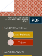 PW 5 (Pengelolaan Usaha Pembuatan Roti Manis)