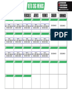 Calendario Reto 3KG MENOS (MARZO)