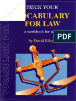 Check Your Vocabulary for Law, D.riley (Peter Collin Publishing)