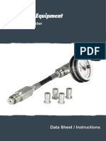 Adhesion Tester Data Sheet & Instructions