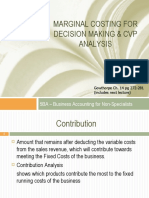 Marginal Costing For Decision Making & CVP Analysis: 5BA - Business Accounting For Non-Specialists