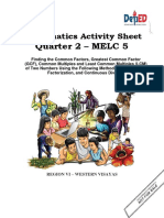 Quarter 2 - MELC 5: Mathematics Activity Sheet